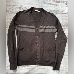 J. Lindeberg Cardigan Sweater, Size M Merino Wool. Made in Italy.